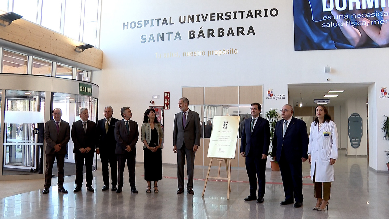 Felipe VI comprueba en Soria la vanguardia tecnológica del Hospital Santa Bárbara