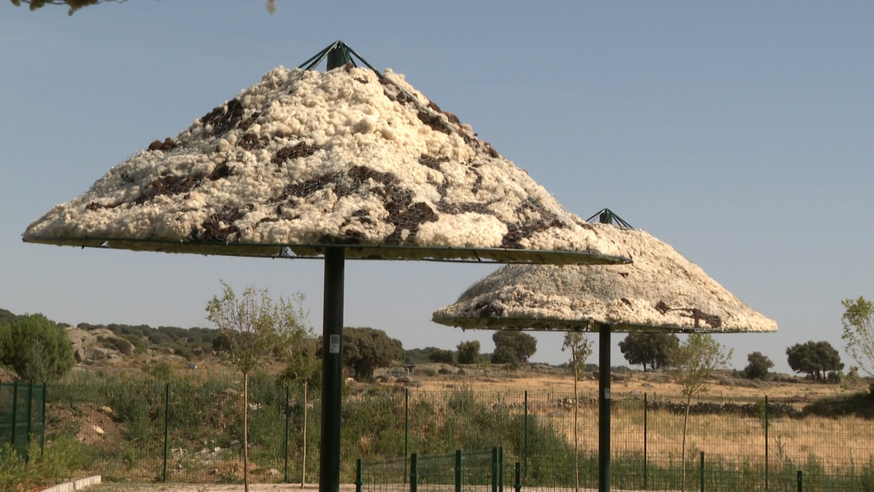 Ávila combate el calor con sombrillas de lana en un proyecto pionero de economía circular